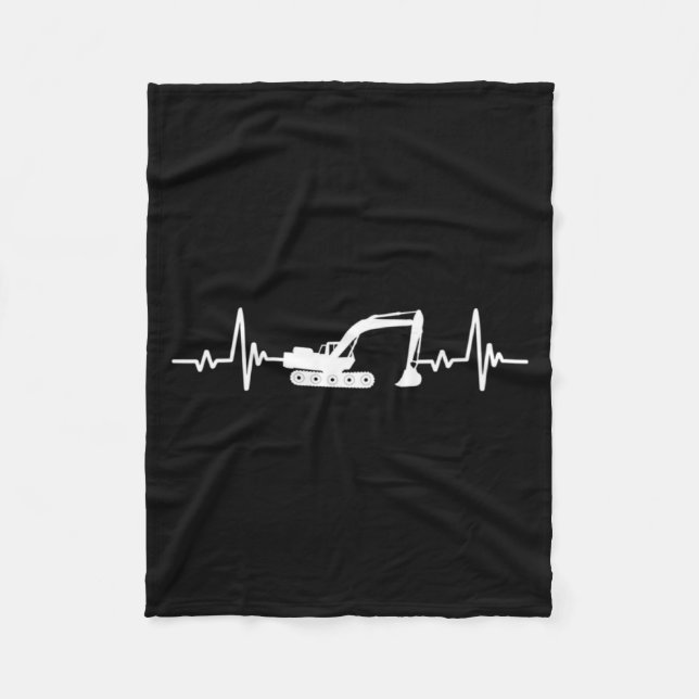 Construction Heart Valentines Day Construcion Site Fleece Blanket (Front)