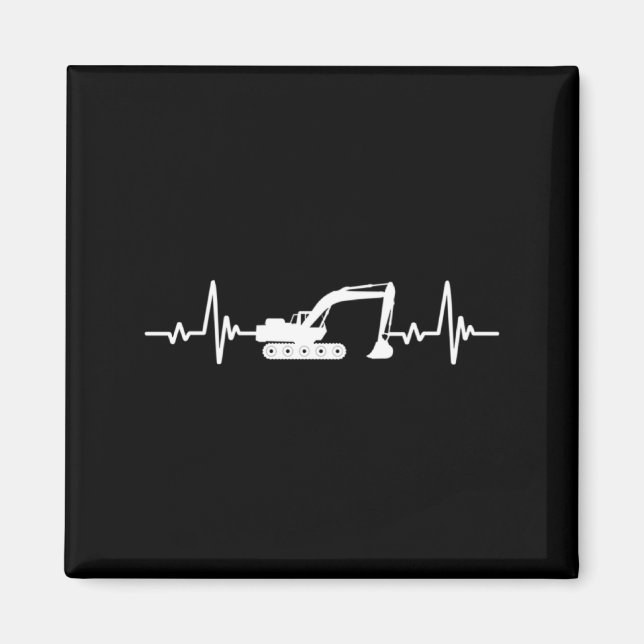 Construction Heart Valentines Day Construcion Site Magnet (Front)