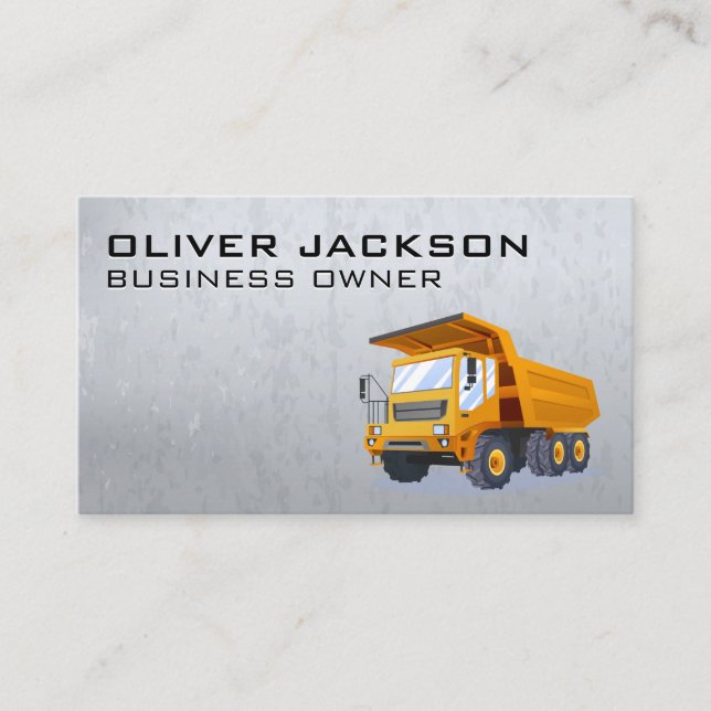 Construction Heavy Machinery | Builders Business Card (Front)