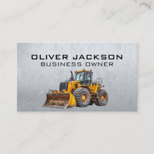 Construction Heavy Machinery   Bulldozer Business Card