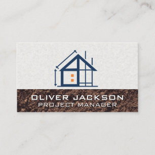 Construction Home Build General Contractor Business Card