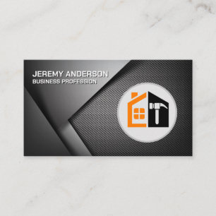 Construction Home Hammer Logo Business Card