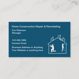 Construction Home Remodeling Services Business Card