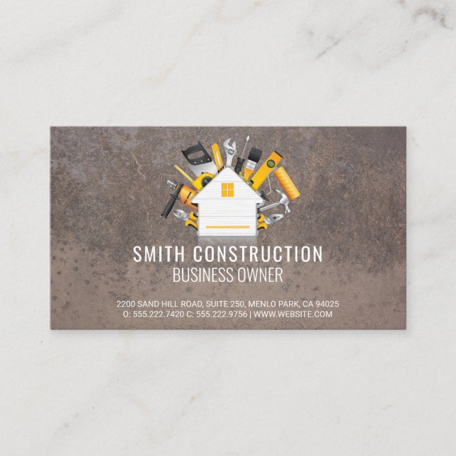 Construction | Home Repair Tools  Business Card (Front)