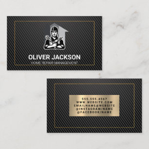 Construction Home Repairman   Builders Business Card