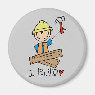 Construction I Build T-shirts and Gifts Magnet