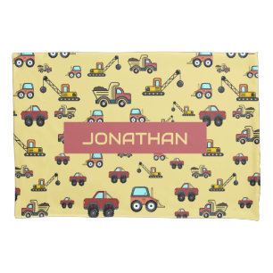 Construction Images Personalised Kids Pillowcase