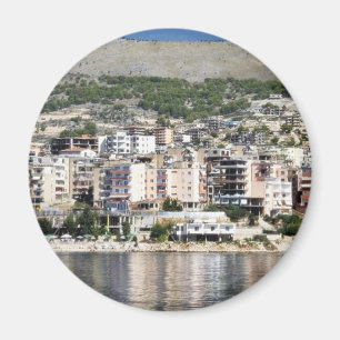 Construction In Sarande Town In Albania Magnet