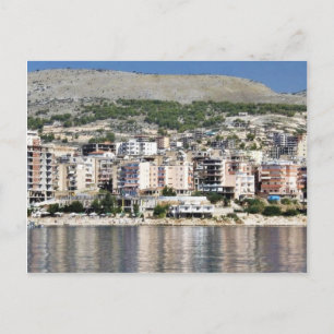 Construction In Sarande Town In Albania Postcard