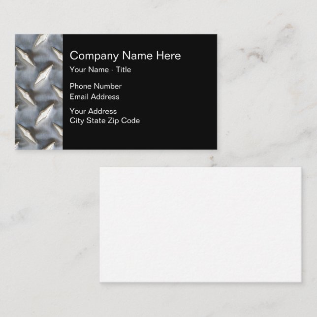Construction Industrial Style Business Card (Front/Back)