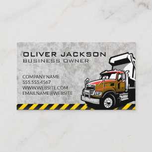 Construction Industrial Work Truck Business Card