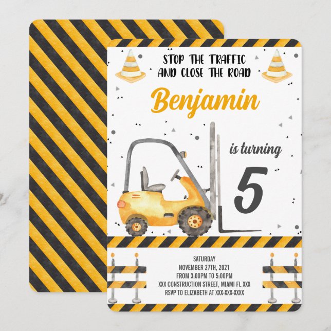 Construction Invitation (Front/Back)