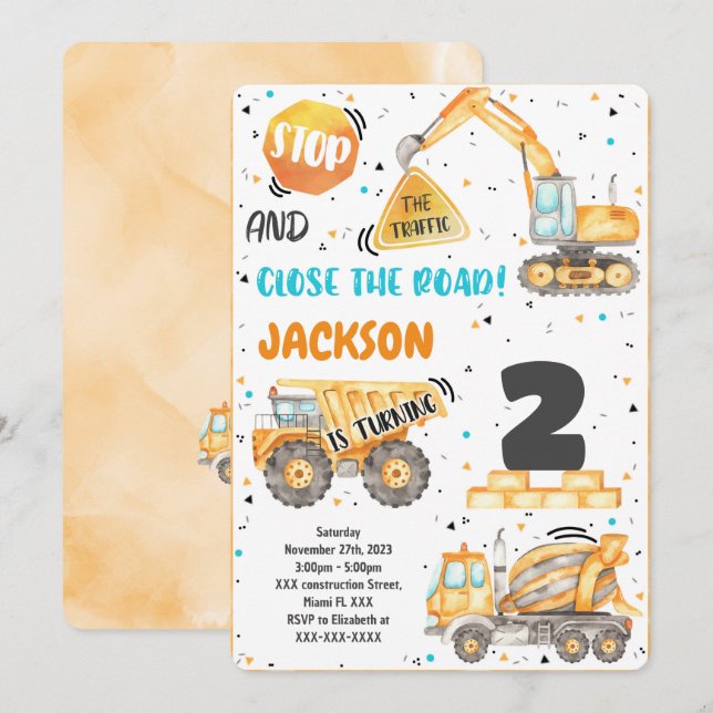 Construction Invitation (Front/Back)