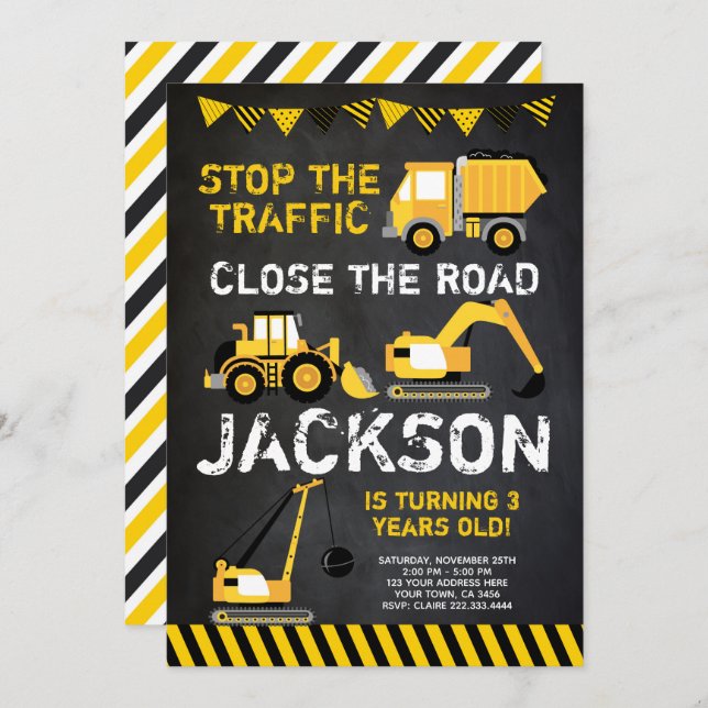 Construction Invitation (Front/Back)