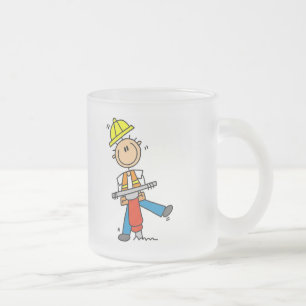 Construction Jack Hammer T-shirts and Gifts Frosted Glass Coffee Mug