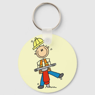Construction Jack Hammer T-shirts and Gifts Key Ring
