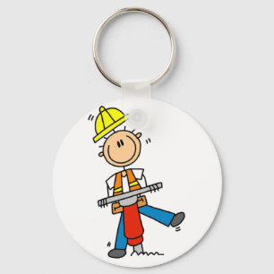 Construction Jack Hammer T-shirts and Gifts Key Ring
