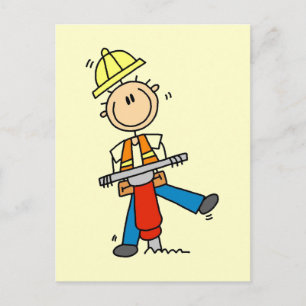 Construction Jack Hammer T-shirts and Gifts Postcard