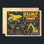 Construction Joint Birthday Invitation Siblings<br><div class="desc">All designs are © Happy Panda Print</div>