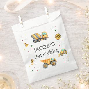 Construction Kids Any Age Birthday Party Favour Bags