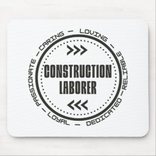 Construction Labourer Mouse Mat