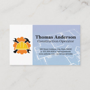 Construction Logo   Blueprints Business Card