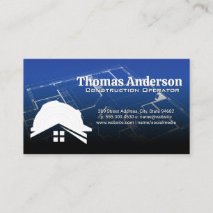 Construction Logo   Blueprints Business Card