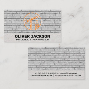 Construction Logo   Brick Wall  Business Card