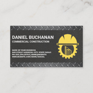 Construction Logo   Circular Saw   Steel Business Card