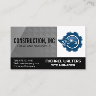 Construction Logo   Property Developer Business Ca Card