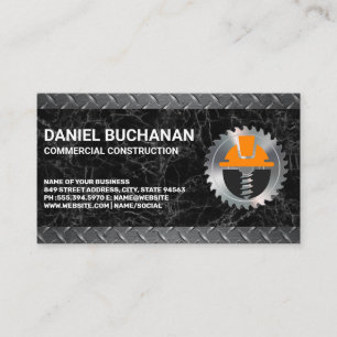 Construction Logo   Steel Business Card