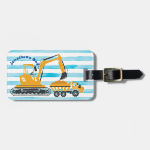 construction luggage tag personalisation possible