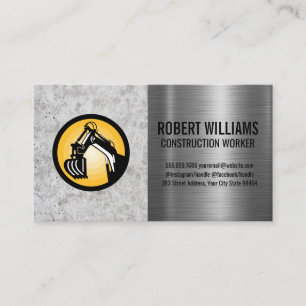 Construction Machinery   Concrete Steel Metal Appointment Card