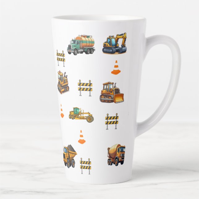 Construction machinery  latte mug (Right)