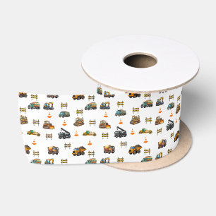 Construction machinery satin ribbon