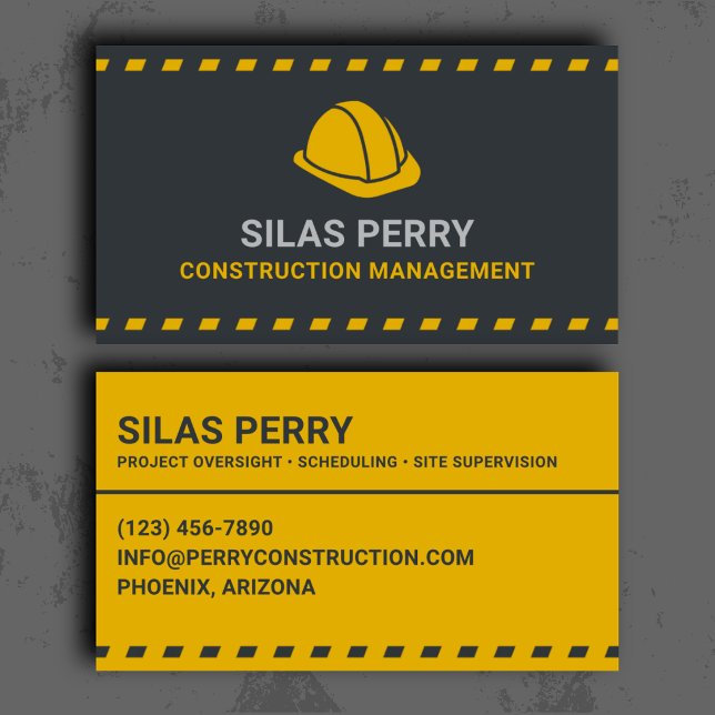 Construction Management Professional Business Card (Creator Uploaded)