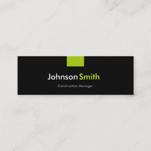 Construction Manager - Mint Green Compact Mini Business Card