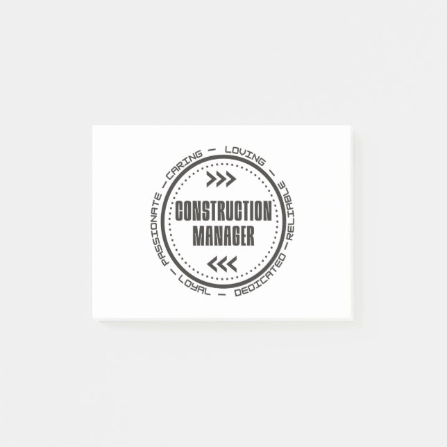 Construction Manager Post-it Notes (Front)