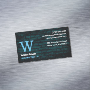 Construction Masonry Chimney Magnetic Business Card
