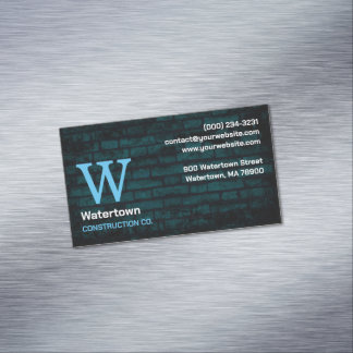 Construction Masonry Chimney Magnetic Business Card