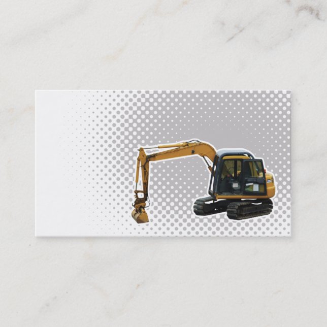 construction mechanical digger businesscard business card (Front)