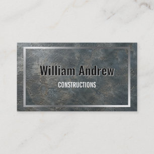 Construction Metal Border Business Card