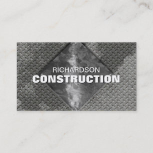 Construction Metal Business Card - Grey Silver