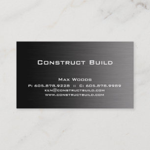 Construction Metal Business Card Professional