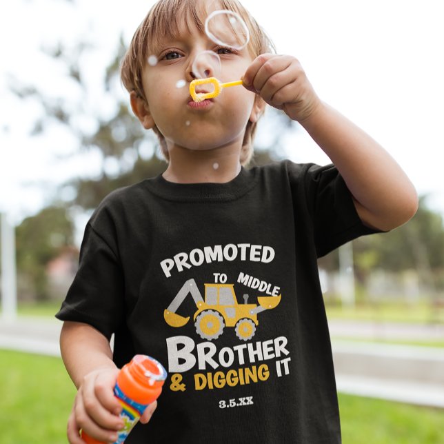 Construction Middle Brother Digging It v2 Kid Toddler T-Shirt (Creator Uploaded)