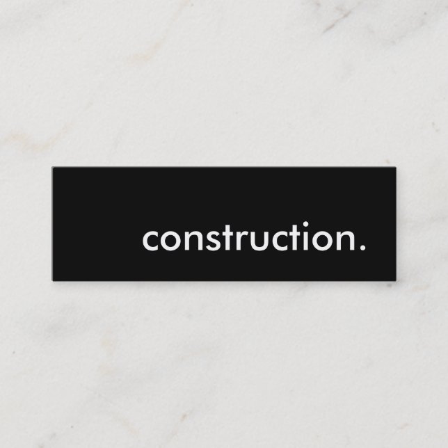 construction. mini business card (Front)