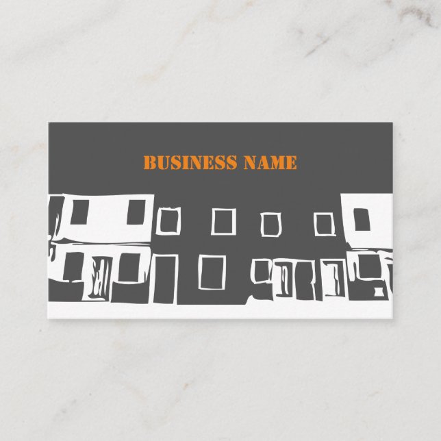 Construction - Minimalist - Business Card Template (Front)