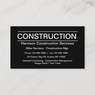 Construction Modern Deisgn Business Card