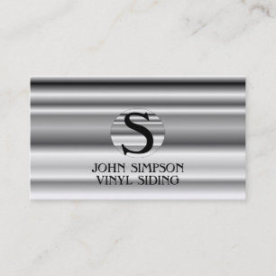 Construction Monogram Business Cards