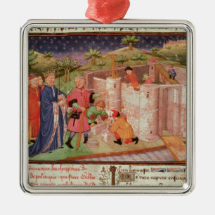 Construction of a Castle Metal Tree Decoration
